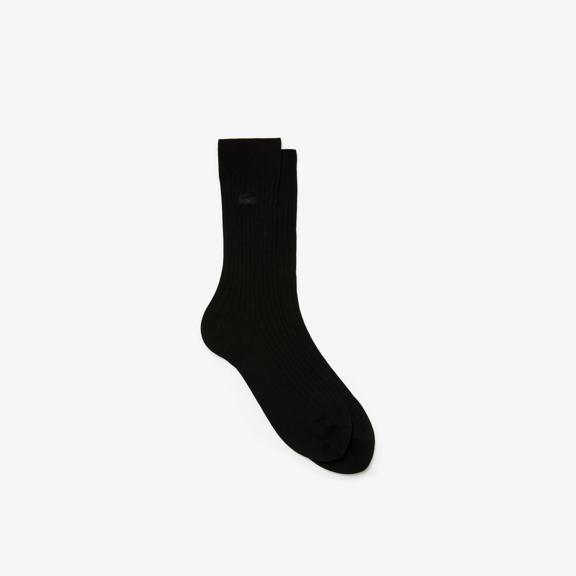라코스테 Lacoste Mens Ribbed Cotton Blend Socks