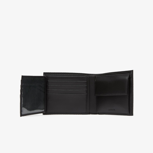 라코스테 Lacoste Mens Foldable Calfskin Wallet