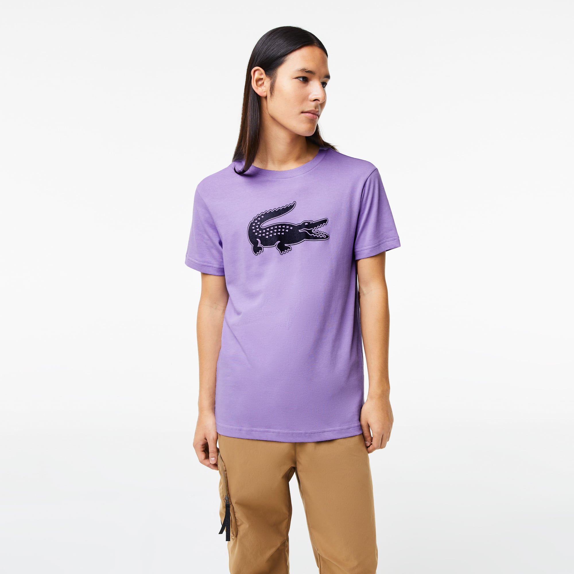 Lacoste Mens SPORT 3D Print Crocodile Breathable Jersey T-Shirt