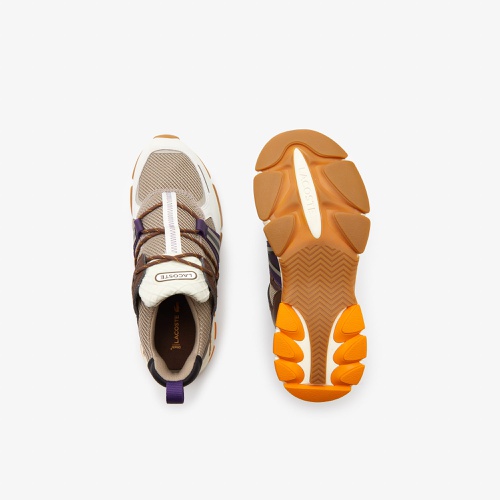 라코스테 Mens Lacoste L003 Textile Color-Block Sneakers