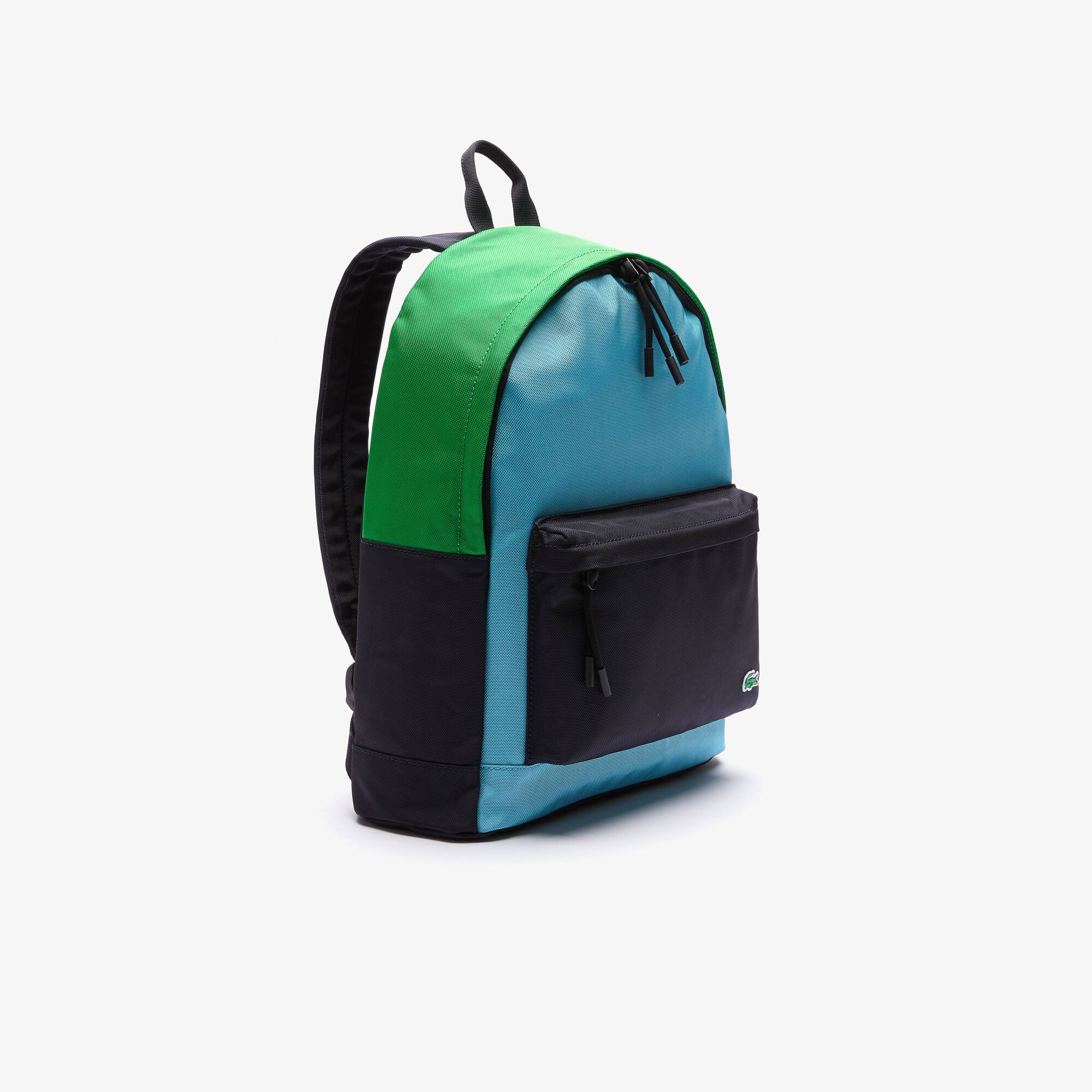 라코스테 Lacoste Menu2019s Colorblock Canvas Backpack