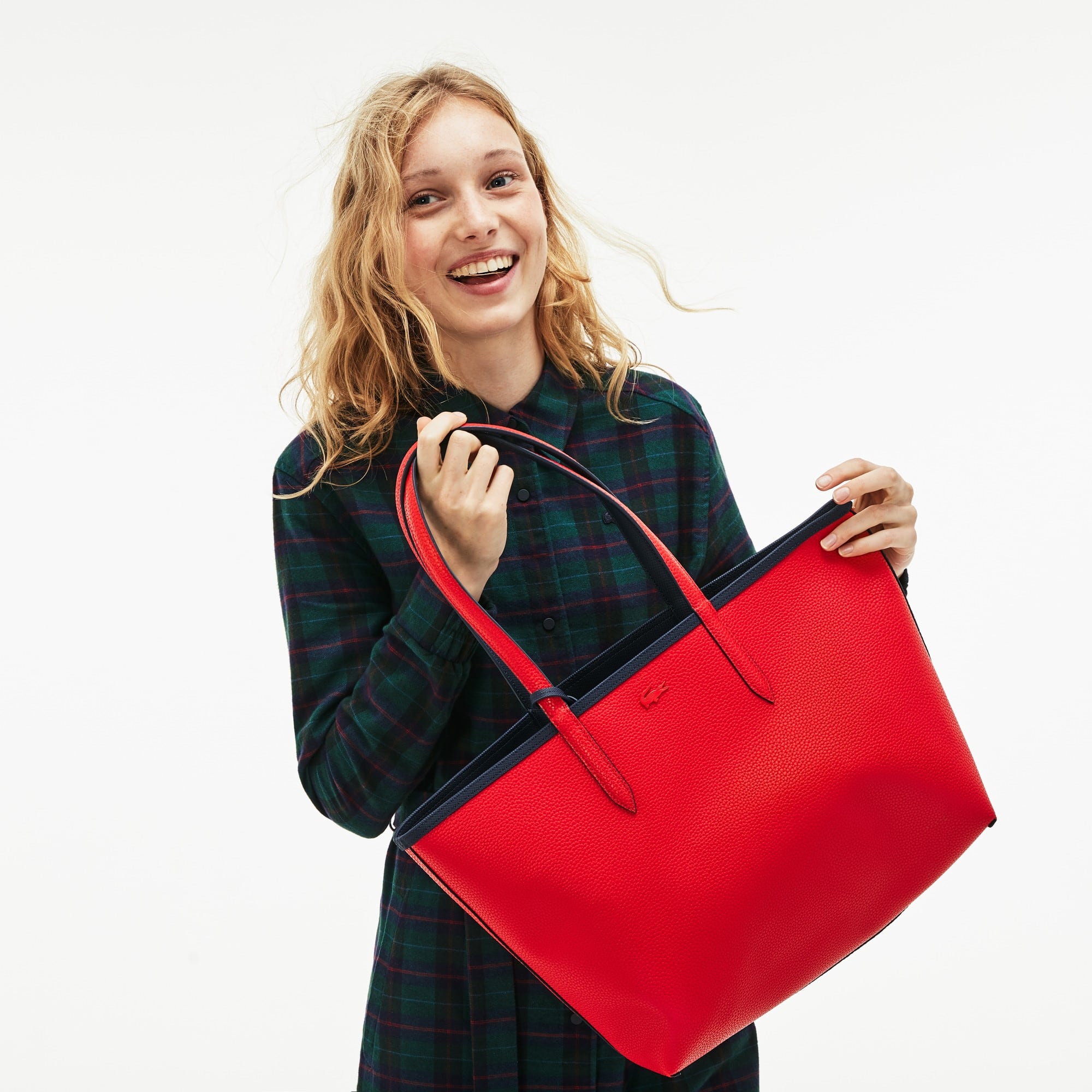 Lacoste Womens Anna Reversible Bicolor Tote Bag
