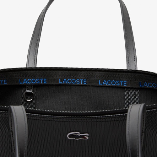 라코스테 Womens Lacoste Contrast Color-Block Stripes Shopping Bag