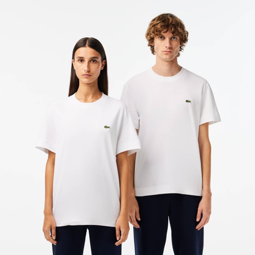 라코스테 Lacoste Unisex Crew Neck Organic Cotton T-Shirt