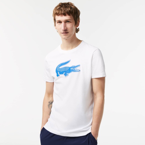 라코스테 Lacoste Mens SPORT 3D Print Crocodile Breathable Jersey T-Shirt