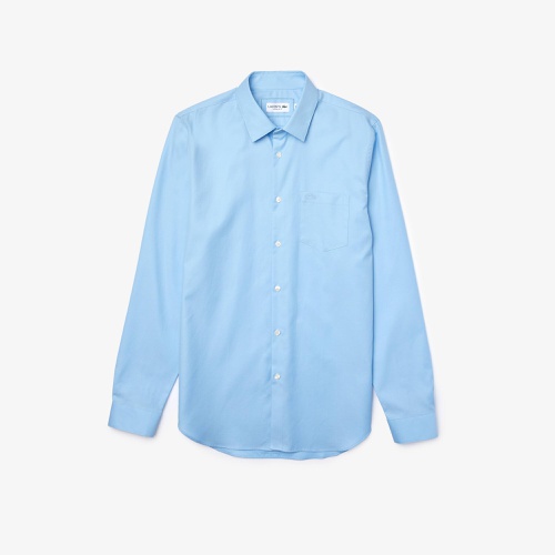 라코스테 Lacoste Mens Regular Fit Cotton Poplin Shirt