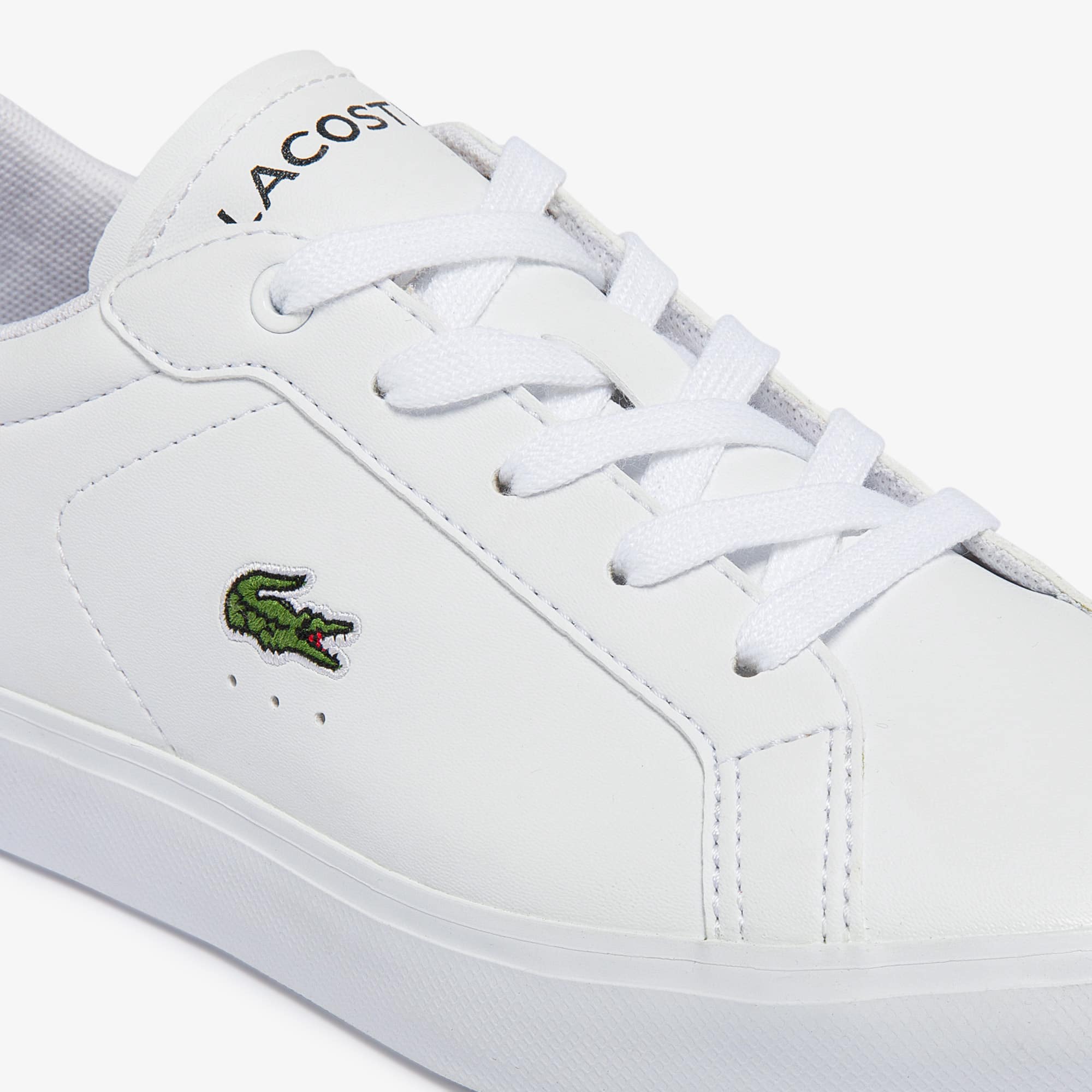 라코스테 Lacoste Childrens Powercourt Synthetic Sneakers
