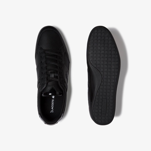 라코스테 Lacoste Mens Chaymon Perforated Leather Sneakers