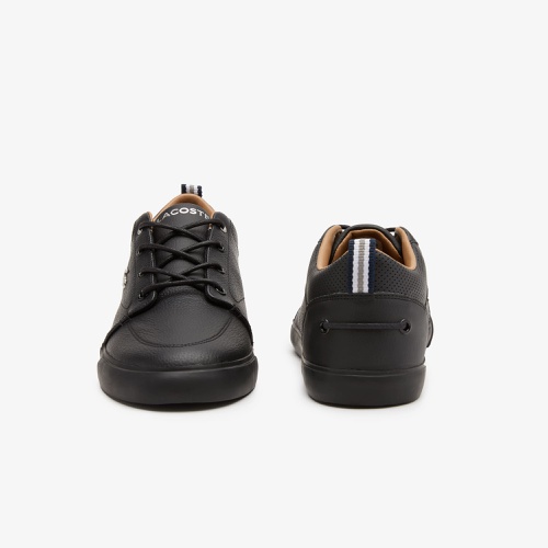 라코스테 Lacoste Mens Bayliss Leather Perforated Collar Sneakers