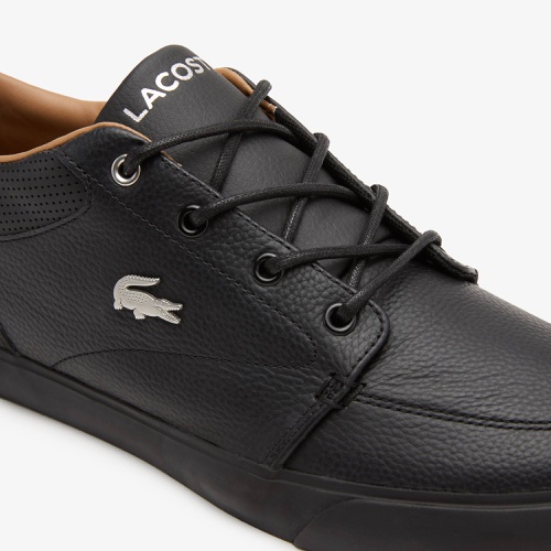 라코스테 Lacoste Mens Bayliss Leather Perforated Collar Sneakers