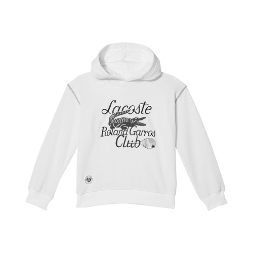 라코스테 Lacoste Kids Long Sleeve Roland Garros French Terry Sweatshirt (Little Kids/Big Kids)