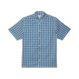 Lacoste Kids Short Sleeve Button Down Collared Shirt with Aop (Little Kid/Toddler/Big Kid)