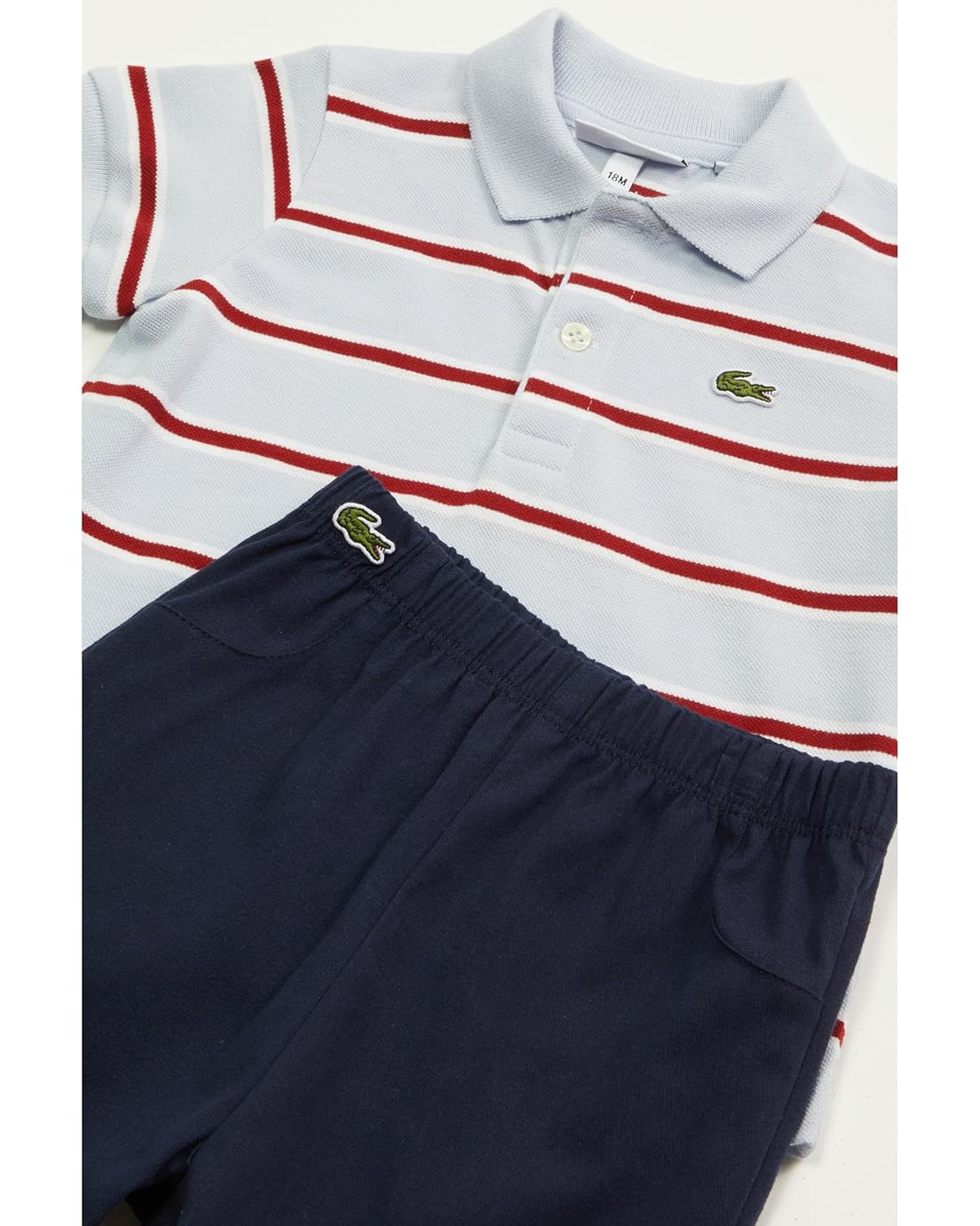 라코스테 Lacoste Kids Short Sleeve Polo with Shorts Giftset (Toddler)