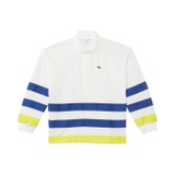 Lacoste Kids Long Sleeve Color Blocked Stripe Collared Shirt (Little Kid/Toddler/Big Kid)