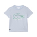 Lacoste Kids Short Sleeve Crew Neck Large Graphic Tee Shirt (Little Kid/Toddler/Big Kid)