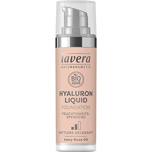  lavera HYALURON Liquid Foundation -Honey Beige 01- Primer  Creates a perfect healthy radiance  Vegan Natural cosmetics Make-up Organic plant ingredients 100% natural make-up (30