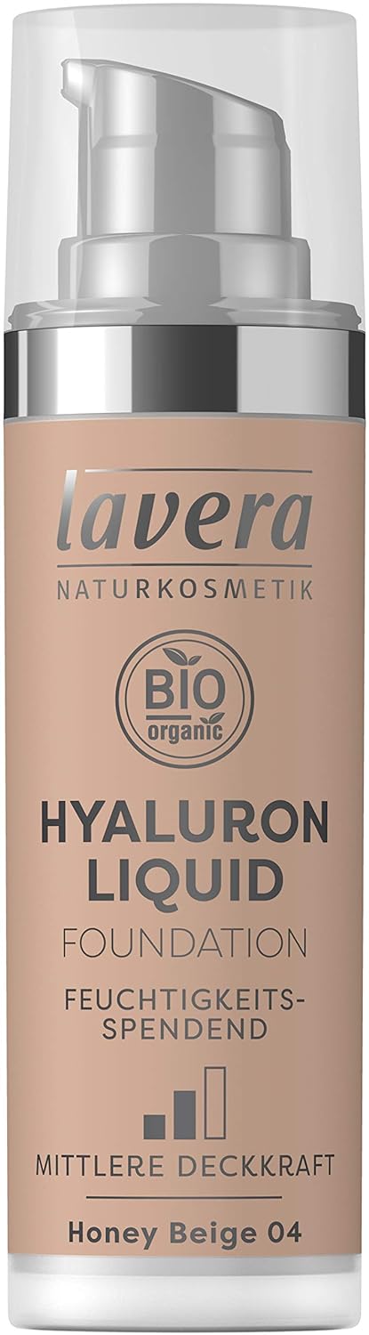  lavera HYALURON Liquid Foundation -Ivory Rose 00- Primer  Creates a perfect healthy radiance  Vegan Natural cosmetics Make-up Organic plant ingredients 100% natural make-up (30 m