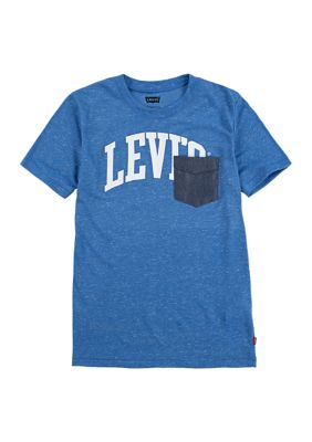 리바이스 Boys 8-20 Chambray Pocket T-Shirt