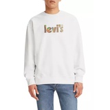 Relaxed Graphic Crew Foil Poster Crew White Sweatshirt