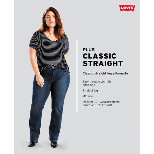 리바이스 Trendy Plus Size Classic Straight Leg Jeans