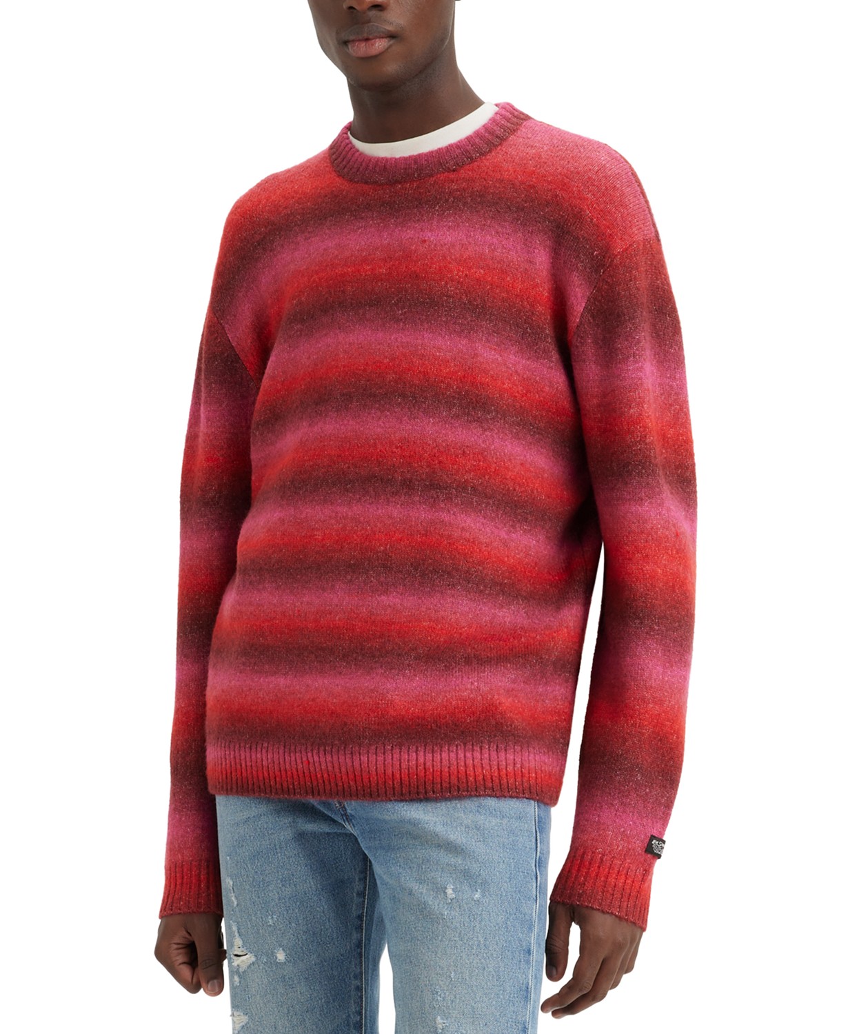 Mens Premium Crewneck Stripe Sweater