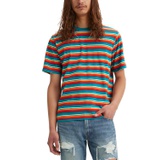 Mens Relaxed-Fit Striped Short Sleeve Crewneck T-Shirt