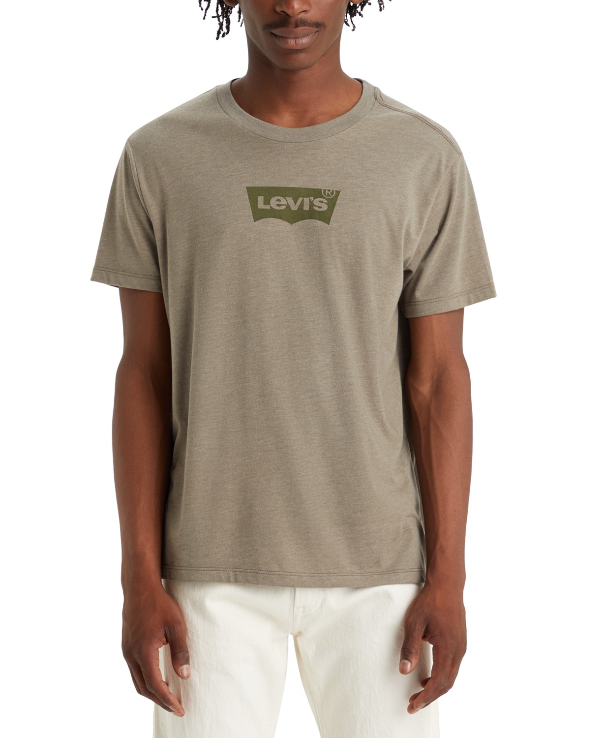 Mens Classic-Fit Batwing Logo Short Sleeve Crewneck T-Shirt