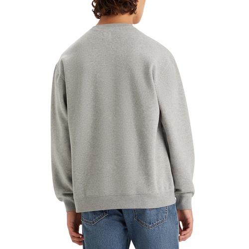 리바이스 Mens Relaxed-Fit Logo Crewneck Sweatshirt