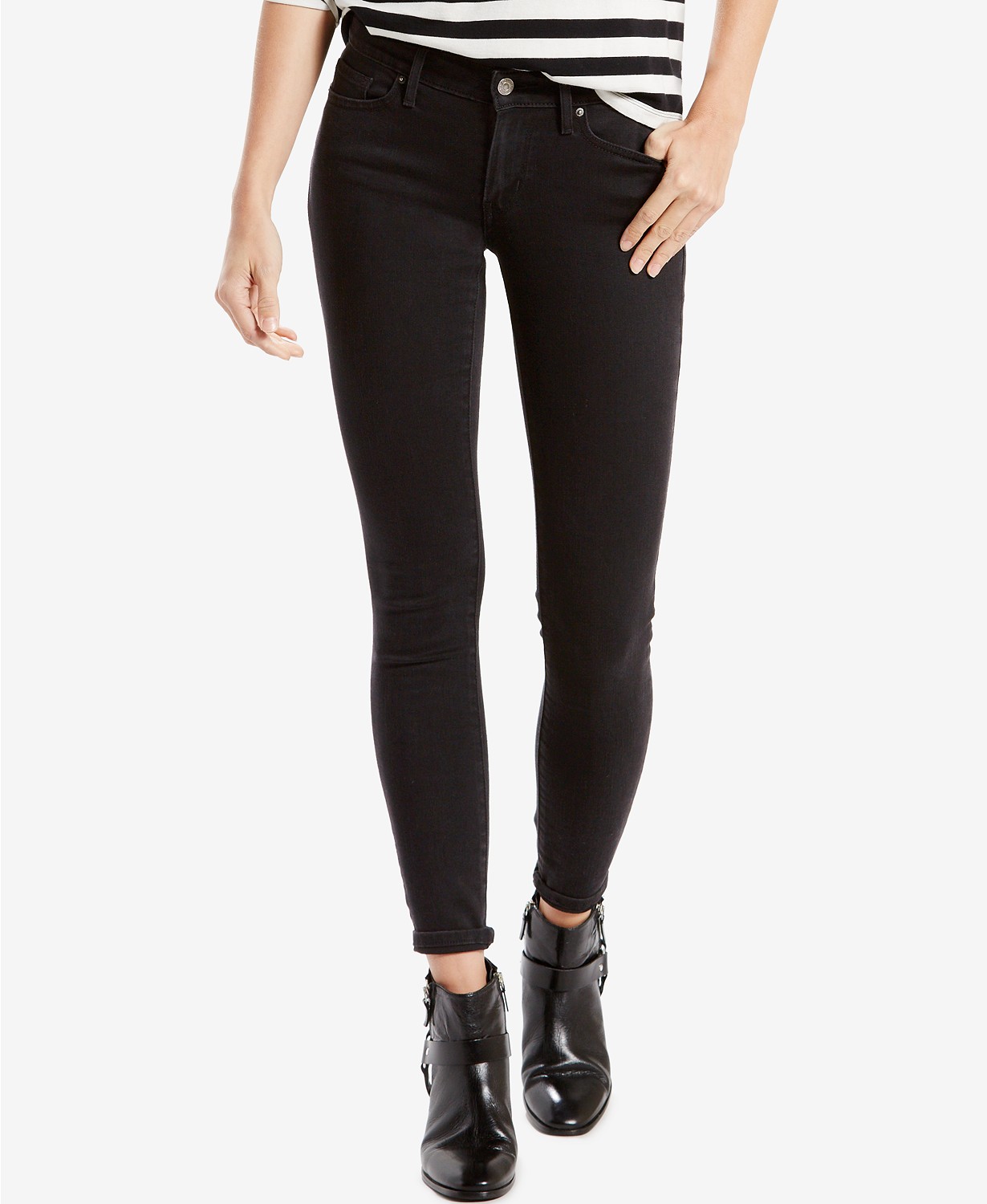 리바이스 Womens 711 Skinny Stretch Jeans in Extra Short Length