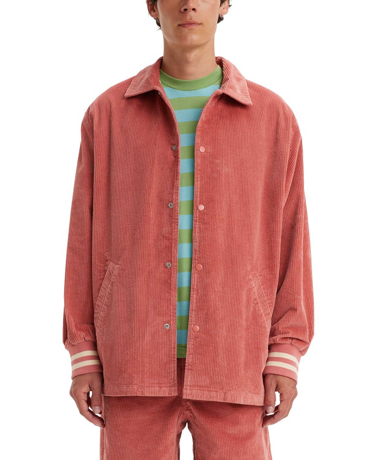 Mens Oversized-Fit Coaches Skate Jacket