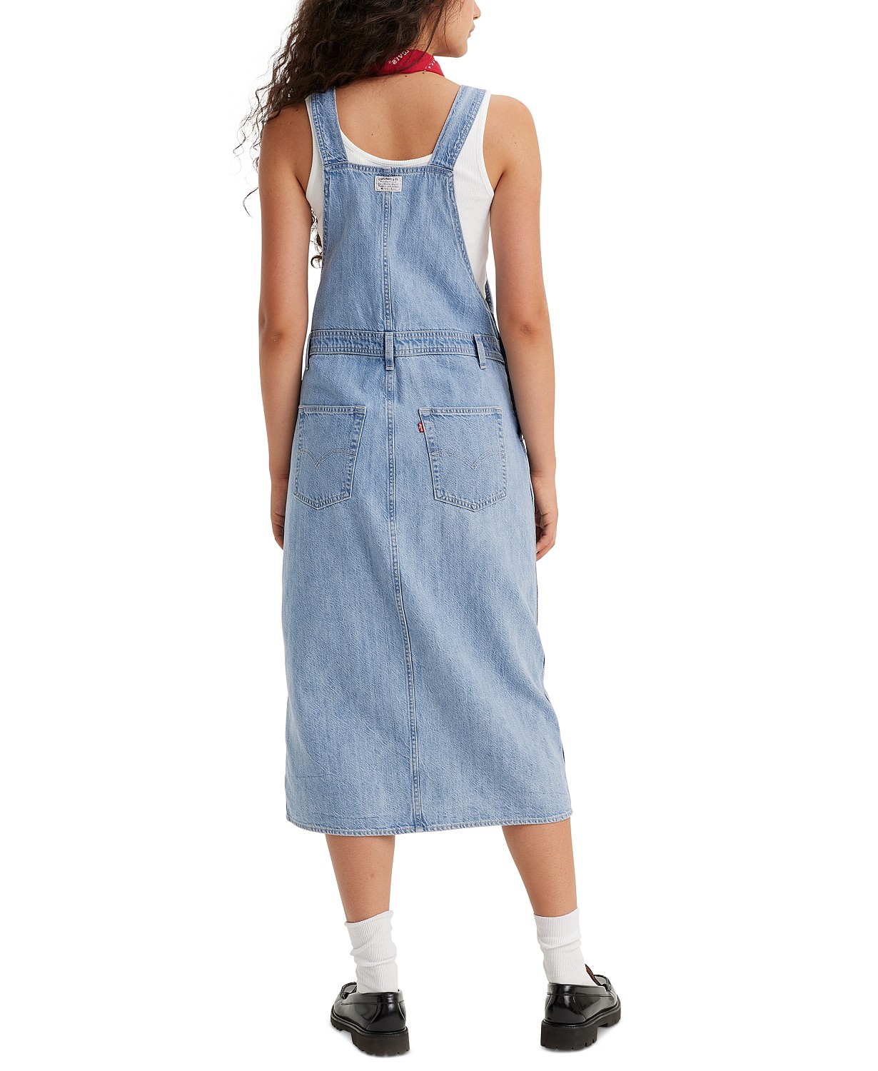 리바이스 Womens Tico Cotton Button-Front Overalls Dress