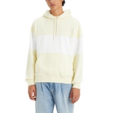 Mens Relaxed-Fit Drawstring Stripe Hoodie