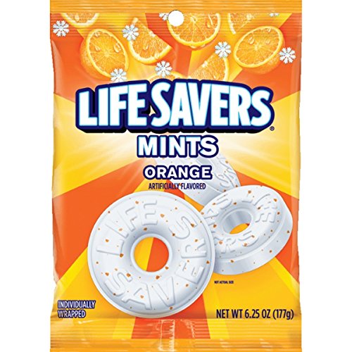 LIFE SAVERS Orange Mints Candy Bag, 6.25 ounce (Pack of 12)