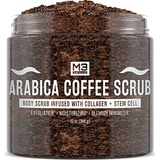 M3 Naturals Arabica Coffee Scrub Infused with Collagen and Stem Cell - Natural Body and Face Scrub for Acne, Cellulite, Stretch Marks, Spider Veins, Scars - Skin Care Exfoliator 12