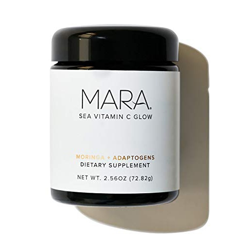  MARA - Natural Sea Vitamin C Glow Supplement With Moringa + Adaptogens Clean, Non-Toxic, Plant-Based Skin Care (30 Servings 5.15 oz)