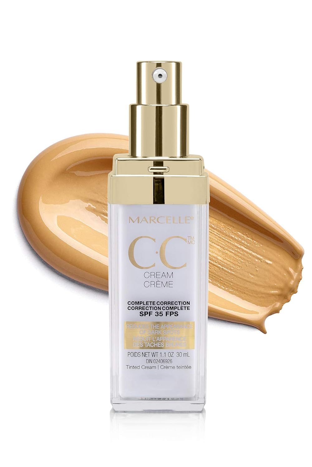  MARCELLE CC Cream Complete Correction Tinted Cream SPF 35, Golden Glow, 1 Fluid Ounce