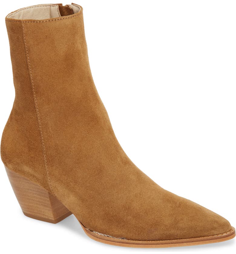 Matisse Caty Western Pointed Toe Bootie_FAWN SUEDE