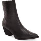 Matisse Caty Western Pointed Toe Bootie_BLACK CROC EMBOSSED LEATHER