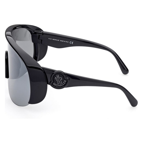 몽클레르 Moncler Polarized Shield Sunglasses_SHINY BLACK / SMOKE