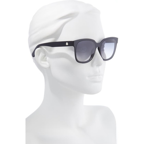 몽클레르 Moncler 55mm Mirrored Square Sunglasses_SHINY BLACK / GRADIENT SMOKE