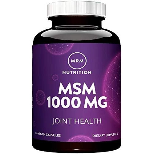  MRM Nutrition MSM 1000mg Methyl-sulfonyl-Methane Capsules Joint Health Hair + Skin + Nails Bioavailable Form of Sulfur Gluten-Free + Vegan 120 Servings