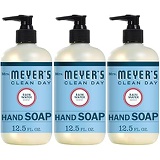 Mrs. Meyers Clean Day Liquid Hand Soap, Cruelty Free and Biodegradable Formula, Rain Water Scent, 12.5 Oz- Pack of 3