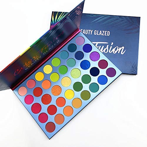  MYUANGO High Pigmented Makeup Palette Easy to Blend Color Fusion 39 Shades Metallic and Shimmers Eyeshadow Sweatproof and Waterproof Eye Shadows