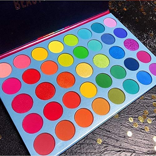  MYUANGO High Pigmented Makeup Palette Easy to Blend Color Fusion 39 Shades Metallic and Shimmers Eyeshadow Sweatproof and Waterproof Eye Shadows