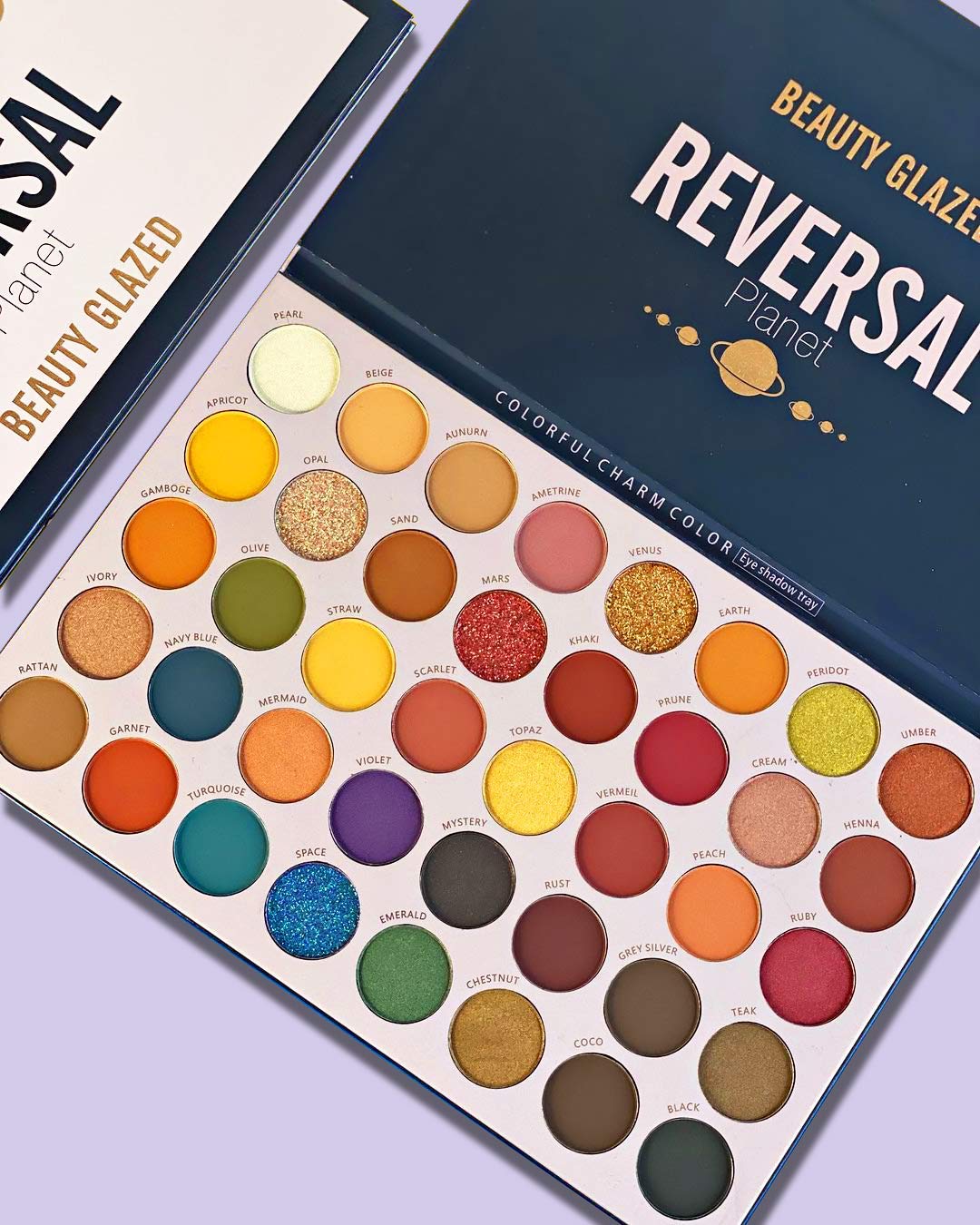  MYUANGO Reversal Planet 40 Colors Eyeshadow Makeup Palette Eye Shadow Pallet Matte and Shimmers Pigmented Blendable Waterproof