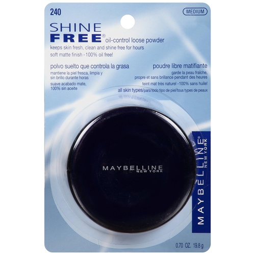  Maybelline New York Shine Free Oil-Control Loose Powder, Medium, 0.7 oz.