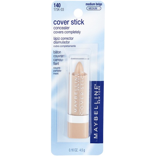  Maybelline New York Cover Stick Concealer, Medium Beige, Medium 1, 0.16 Ounce