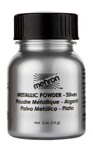  Mehron Makeup Metallic Powder (.5 Ounce) (Silver)