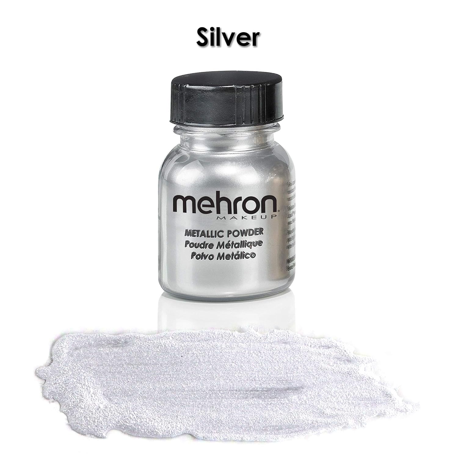  Mehron Makeup Metallic Powder (.5 Ounce) (Silver)