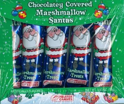 Melster Chocolate Covered Marshmallow Santas